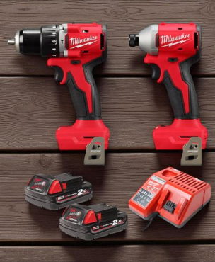 COMBO M18 Milwaukee - Máy khoan pin M18 BLPDRC + Máy bắn vít M18 BLIDR